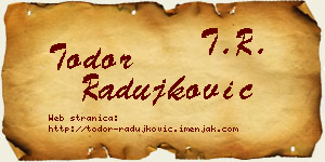 Todor Radujković vizit kartica